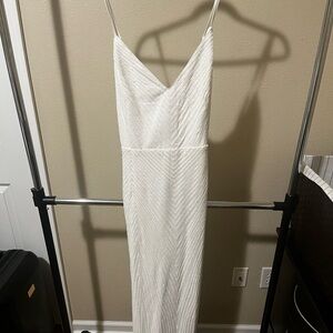 White sequin mermaid dress XXL